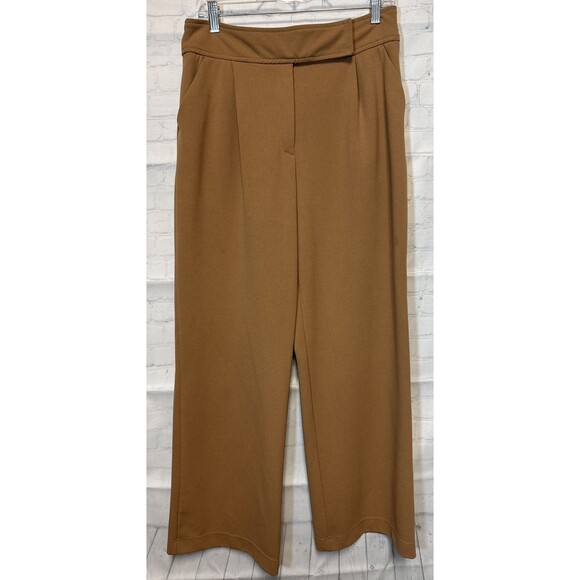 Tahari Wide Leg Pleated Pants Rusty Brown - Picture 1 of 8